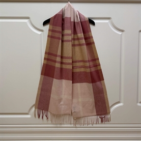 Mulberry Small Check Merino Wool Scarf Pink Scrumpy-Crumpet